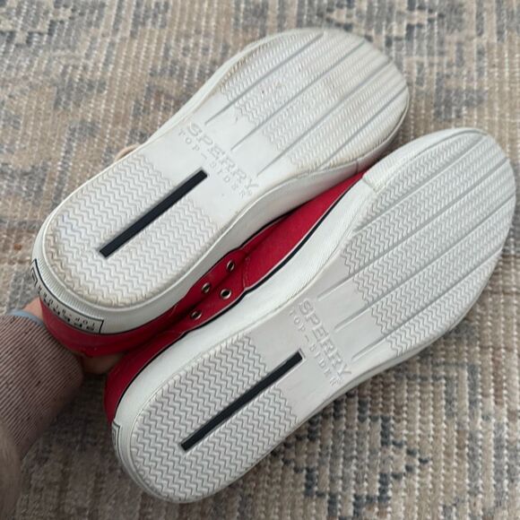 Sperry Men's Striper Fashion Sneaker, Red Canvas size 10.5 - Picture 8 of 9